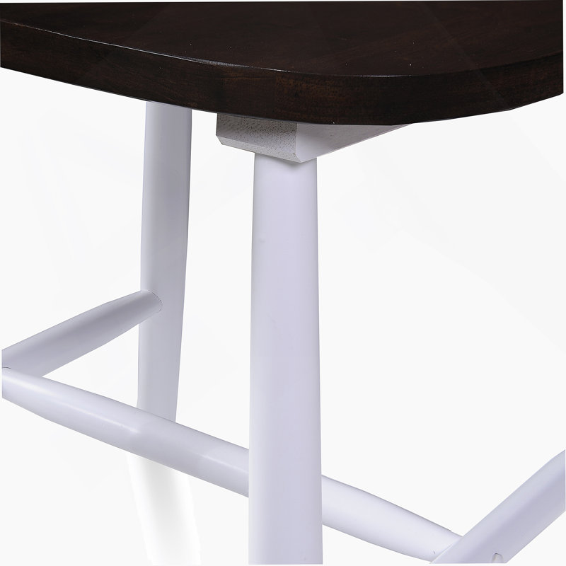 Fauteuil à dossier H 36 po, Blanc / Brun