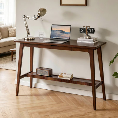 Bureau multifonctionnel avec rangement, en bois massif, pour bureau à domicile moderne et compact