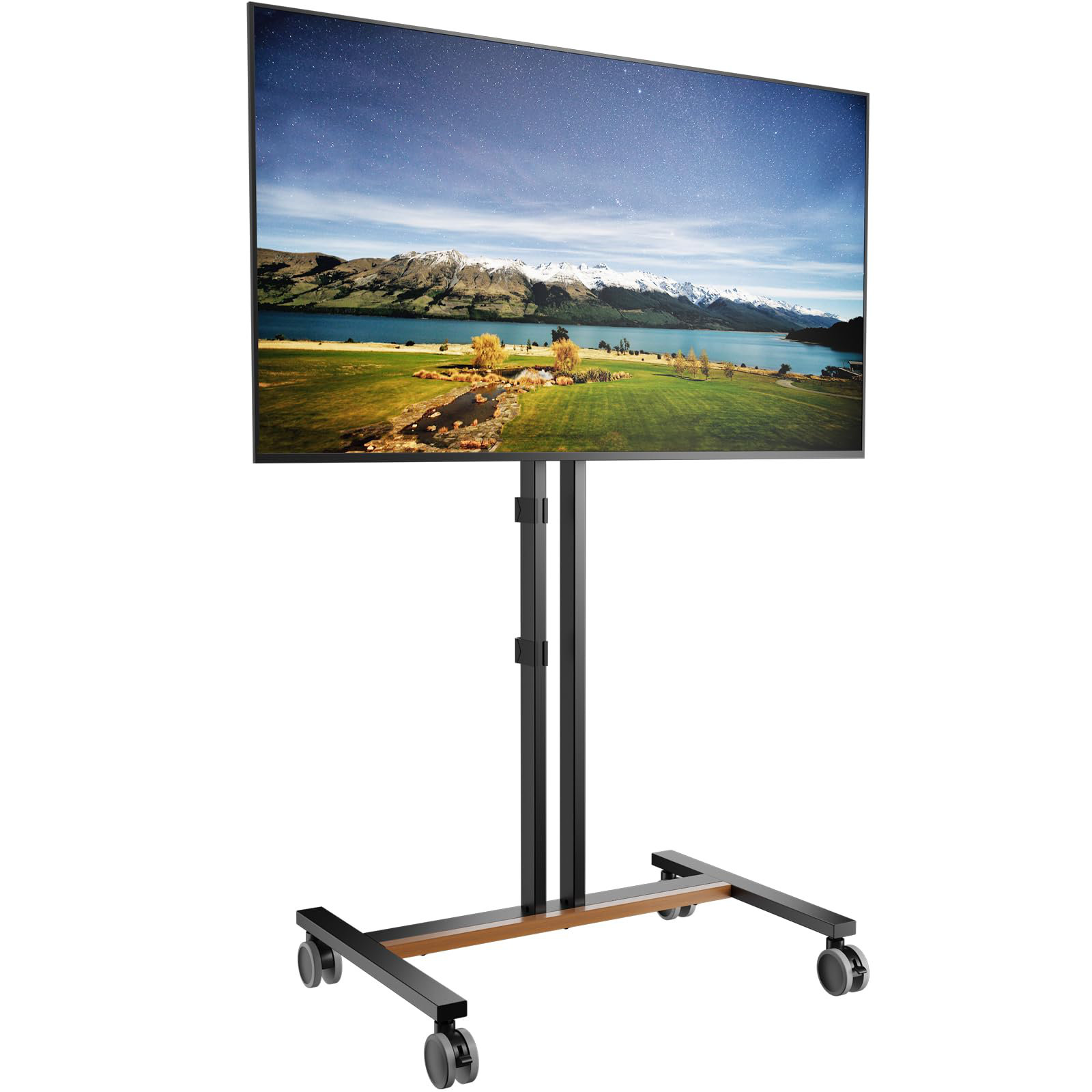 Symple Stuff Adjustable Floor Mount TV Stand For 32-65 Inch Tvs, Tilt ...