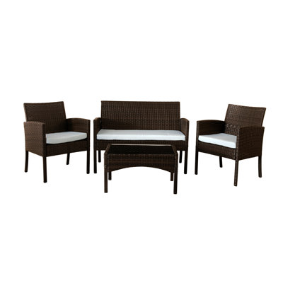 Gattaca Rattan 4 - Person Seating Group with Cushions