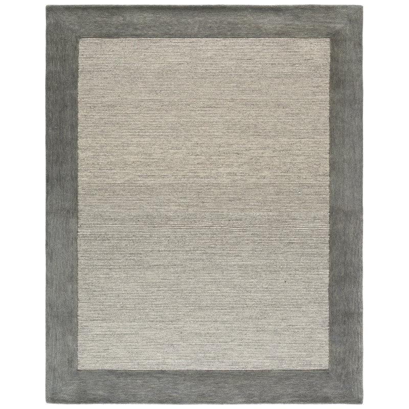 Tapis d'intérieur en laine touffeté à la main Ebony, 4'-0" x 6'-0" Rectangle