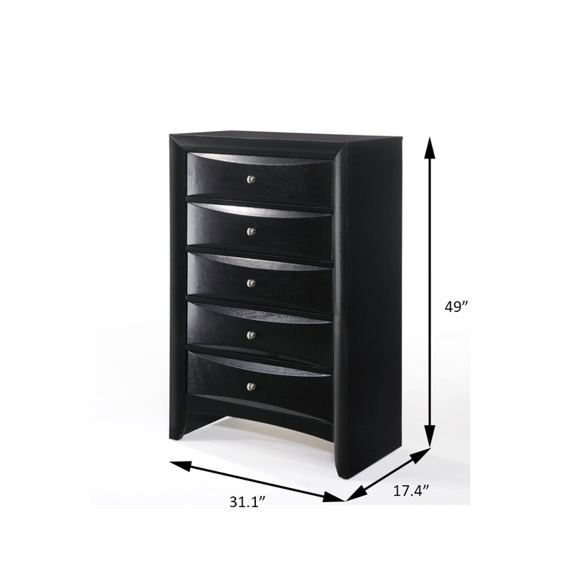 Commode transitionnelle Zosimo, noir, Noir