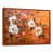 Toile avec cadre flottant brun