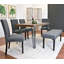 Ensemble de salle à manger 6 pièces, table à manger en épingle à cheveux avec 4 chaises