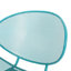 Chaise en forme de coquillage bleu sarcelle - structure stable à trois pieds, structure en fer, P 25,72 po x H 33,78 po pour le coquillage extérieur moderne du salon, sièges en filet, dossiers étroits,