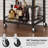 Bar Cart with 3-Tier Mirrored Shelf-1261891826
