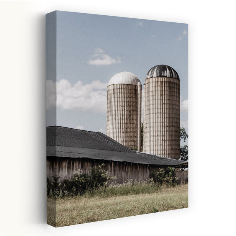 Art contemporain, paysage de ferme debout sur une ferme, H 60 po x l 40 po