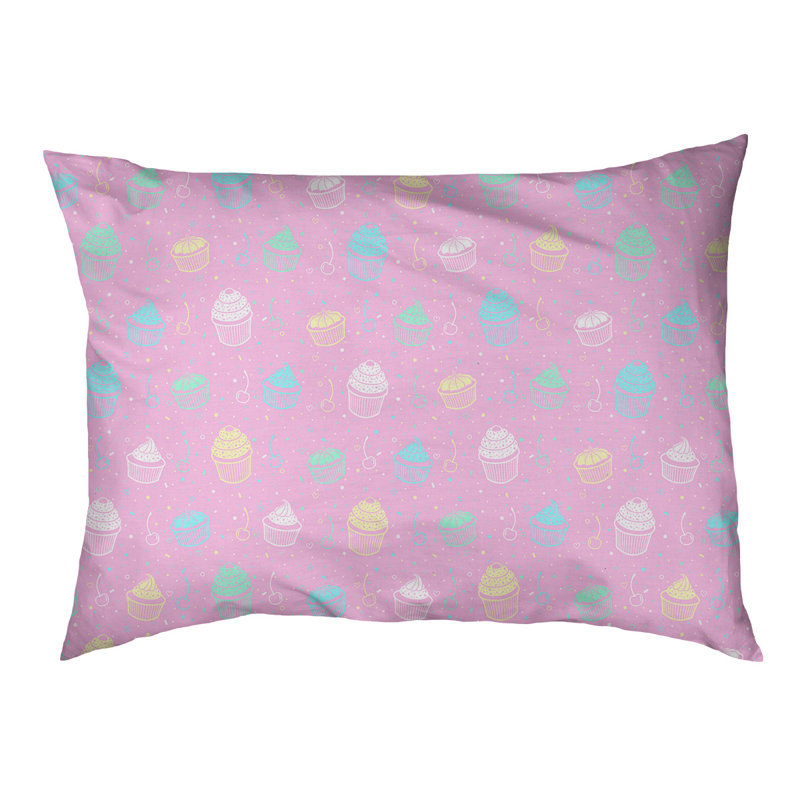 Coussin pour concepteur de chats pour l’extérieur petits gâteaux Byrge, Petit - L 29,5 po x l 19,5 po, Pink/Green/Yellow