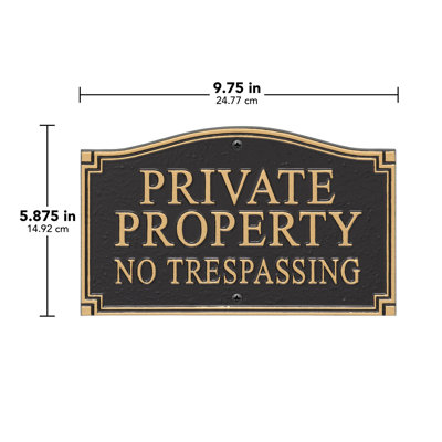 Private Property No Trespassing Garden Sign