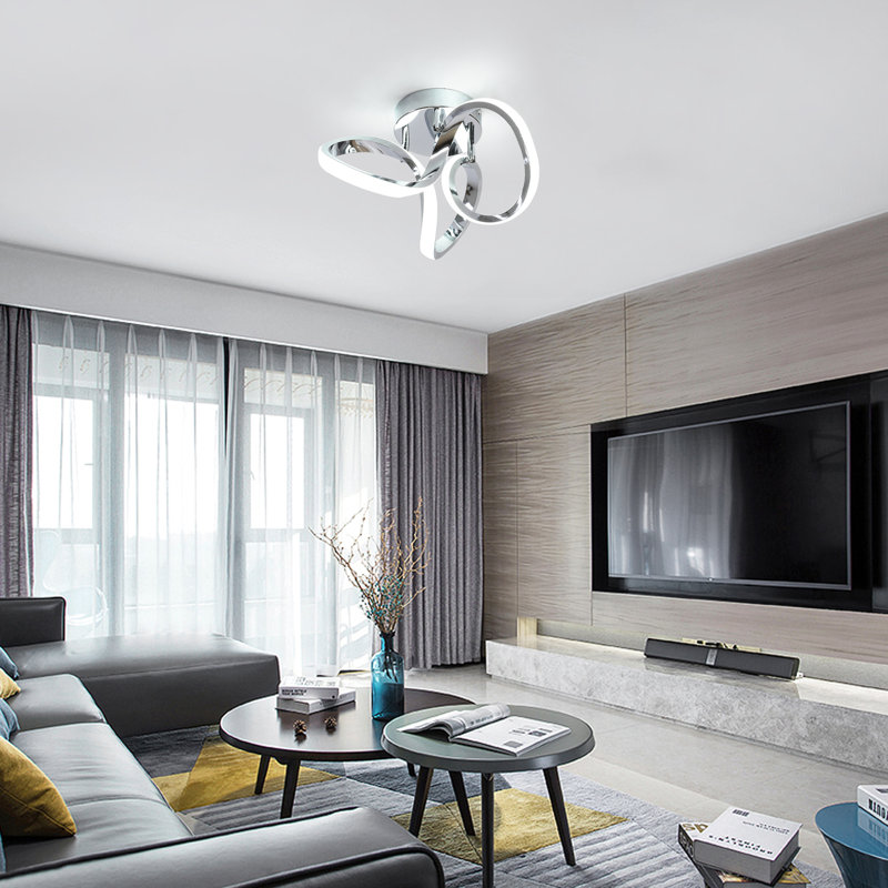 1 - Light 28cm Unique/Statement Geometric LED Flush Mount