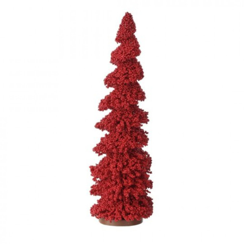 Mini statuette rouge en forme de baie, H 18,50 po x l 5 po x P 5 po