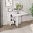 Folding Dining Table On Locking Wheels With Storage (White)