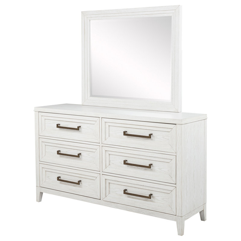Commode 6 tiroirs avec miroir Loane