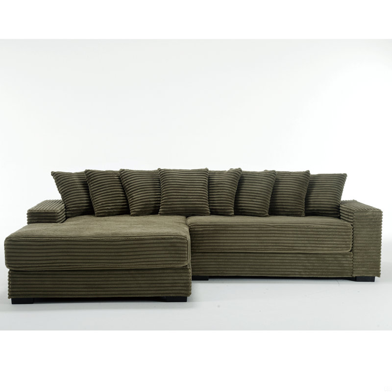 [NEW ARRIVED] [VIDEO PROVIDED] Oversized Two-Piece Couches, Left Hand Facing, Green