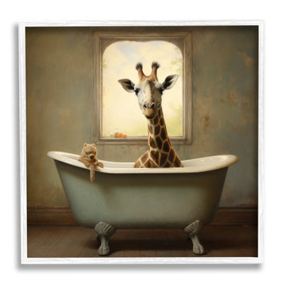 " Vintage Giraffe In Tub "
