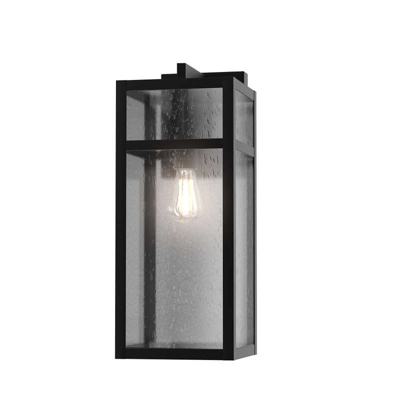 Applique murale d'extérieur 1 lumière Oxburgh Plug & Play de style transitionnel et moderne - 15,78 pouces de hauteur et 6,08 pouces de largeur