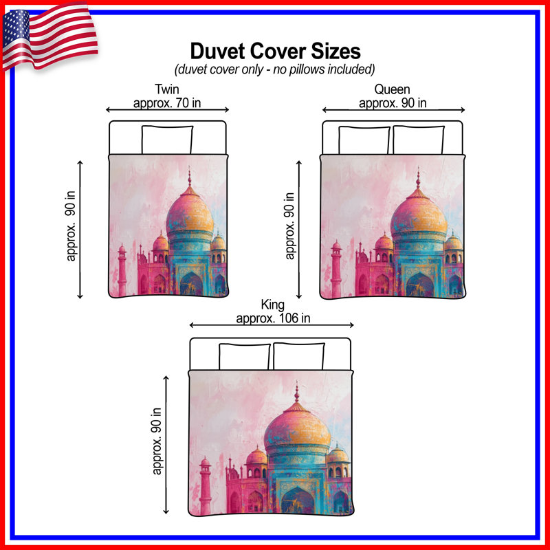 Housses de couette Taj Mahal Illustration, Twin
