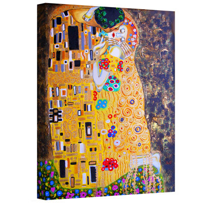 My Klimt Kiss by Susi Franco - Wrapped Canvas Print