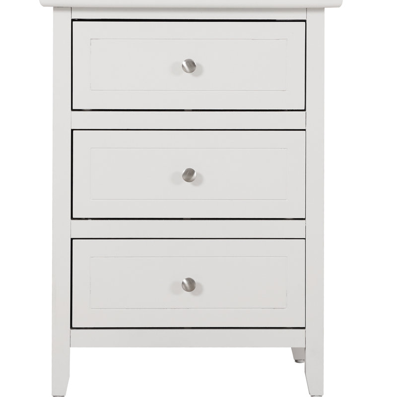 Table de chevet transitionnelle blanche polyvalente, Blanc