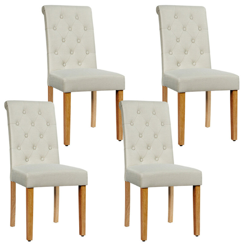 Chaise d'appoint Colberta, Beige, Naturel