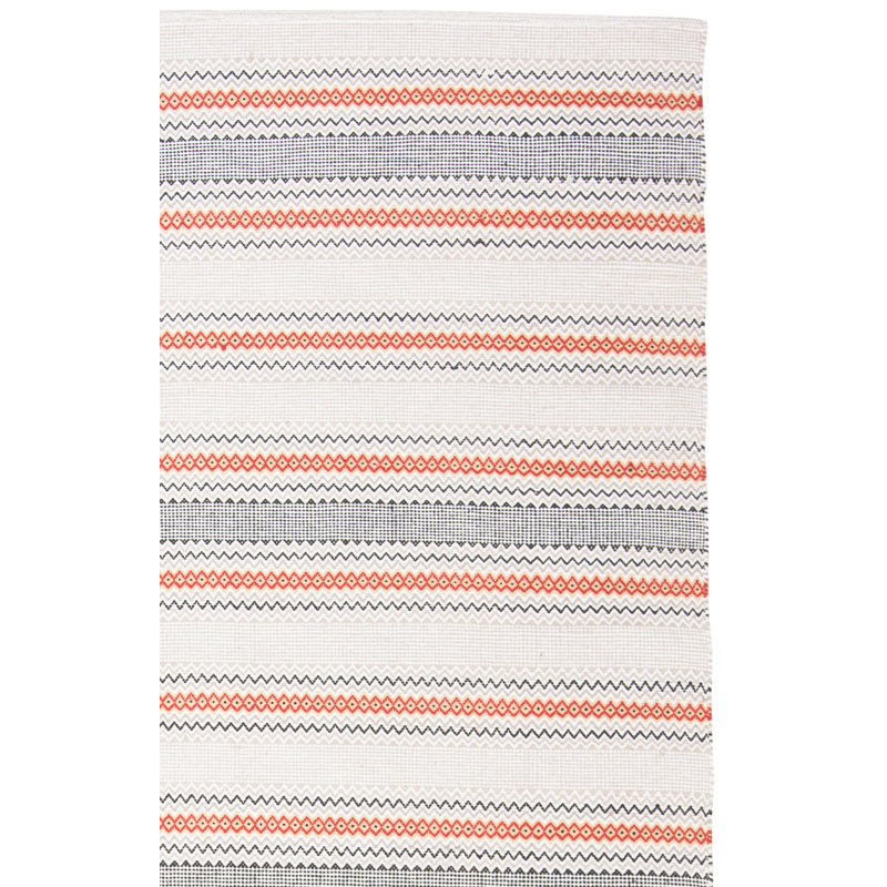 Tapis rayé en coton Annia, Rectangle 8 pi x 10 pi