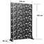 183cm H Freestanding Metal Room Divider Decorative Privacy Screen Garden Lattice Panel Trellis for Patio, Balcony, Backyard, Pool, Indoor Room-132790191-132790192