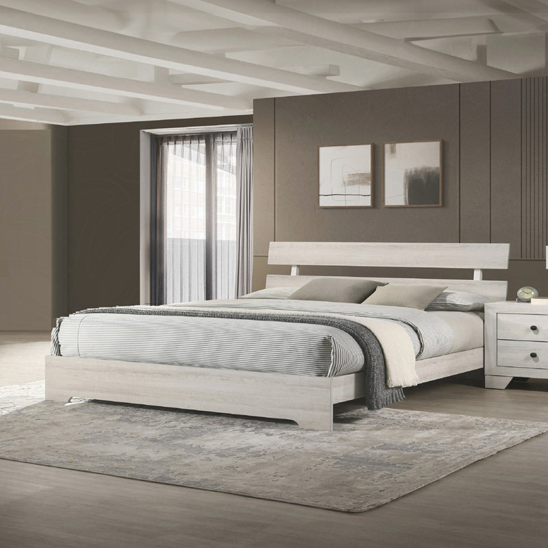 Mobilier de chambre à coucher 1pc, Blanc délavé, Double