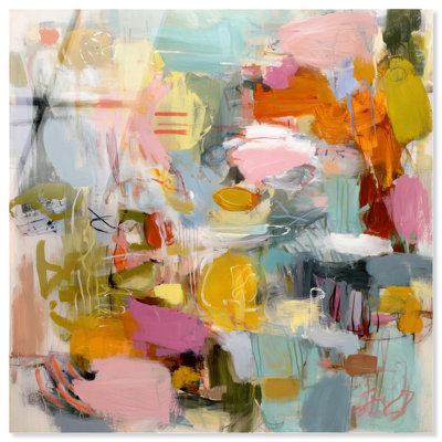 Chromatic Whirlwind III Acrylic Print Pink Wall Decor by Art Remedy, Ready to Hang, 12 x 12