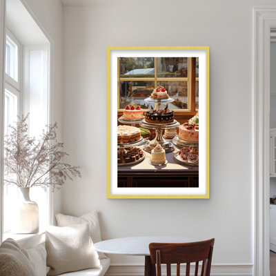 Feast - Impression de cuisine encadrée avec passe-partout pour la décoration intérieure