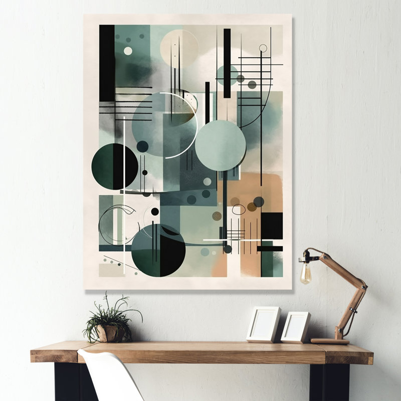 Vert, noir, minimalisme, tranquillité profonde - imprimé, H 32 po x l 24 po x P 1 po, Toile tendue