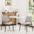 Modern Round 3 Piece Dining Room Table and Chairs Set-524936968-524936969