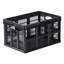 Bacs de rangement en plastique pliables, 45 L, caisses de rangement pliables empilables avec poignées, capacité de 33 lb par bac, contenants robustes pliables, paniers peu encombrants, pour organiser la maison-129162265-129162264-129162266