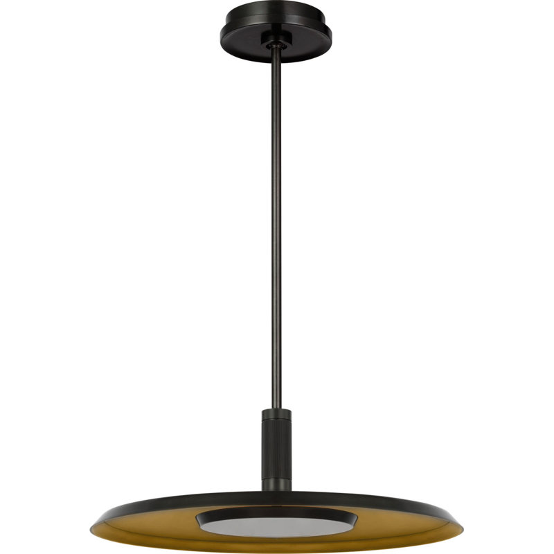 Saucer Pendant, Bronze, 6" H x 18" W x 18" D