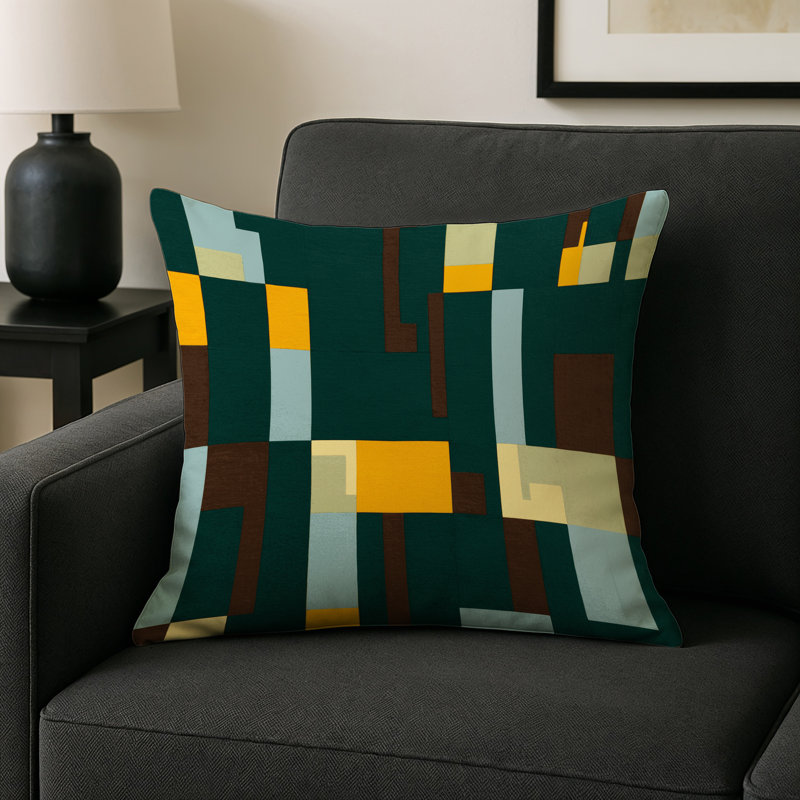 Mosaic Mountains Indoor And Outdoor Throw Pillow, Square 20"