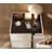 Modern Beige Solid Wood Nightstand with Gold Accent and Dual Drawers - Contemporary Minimalist Bedside Table for Bedroom