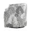 Fauteuil pivotant à motif floral gris