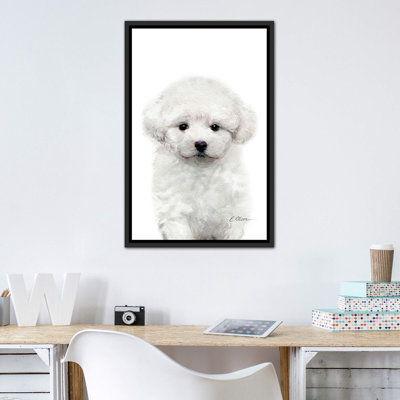 Bichon frisé chiot par Watercolor Luv - reproduction d'art