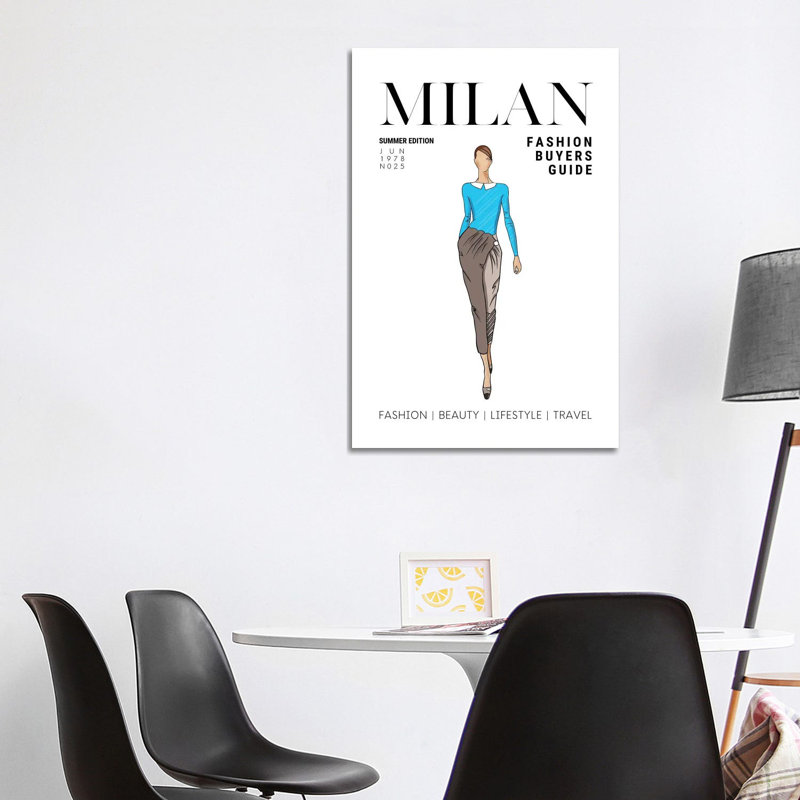 Milan Italian Fashion by Design Harvest - Wrapped Canvas Print, 101.6 cm H x 66.04 cm W x 3.175 cm D