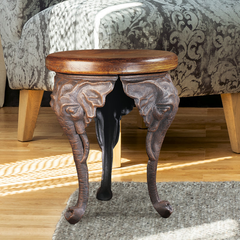 Three Elephants of Timbe End Table