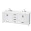 Sheffield 80" Freestanding Double Bathroom Vanity with Quartz Top-1589030891-1588991923