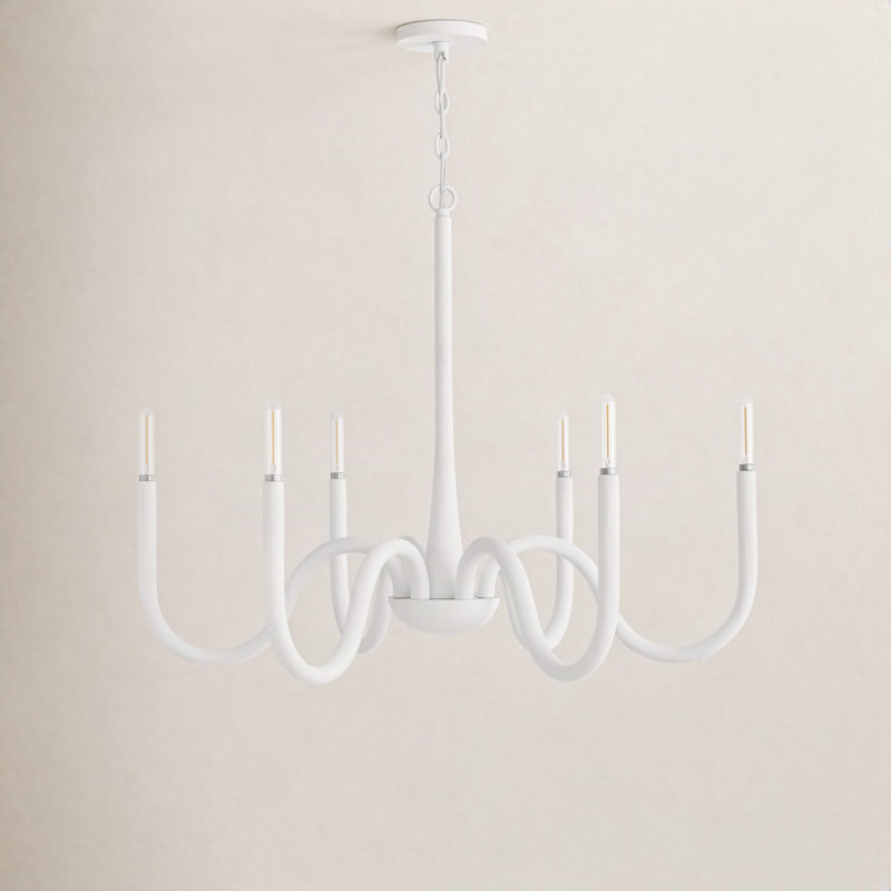 Tala 6 - Light Steel Dimmable Chandelier
