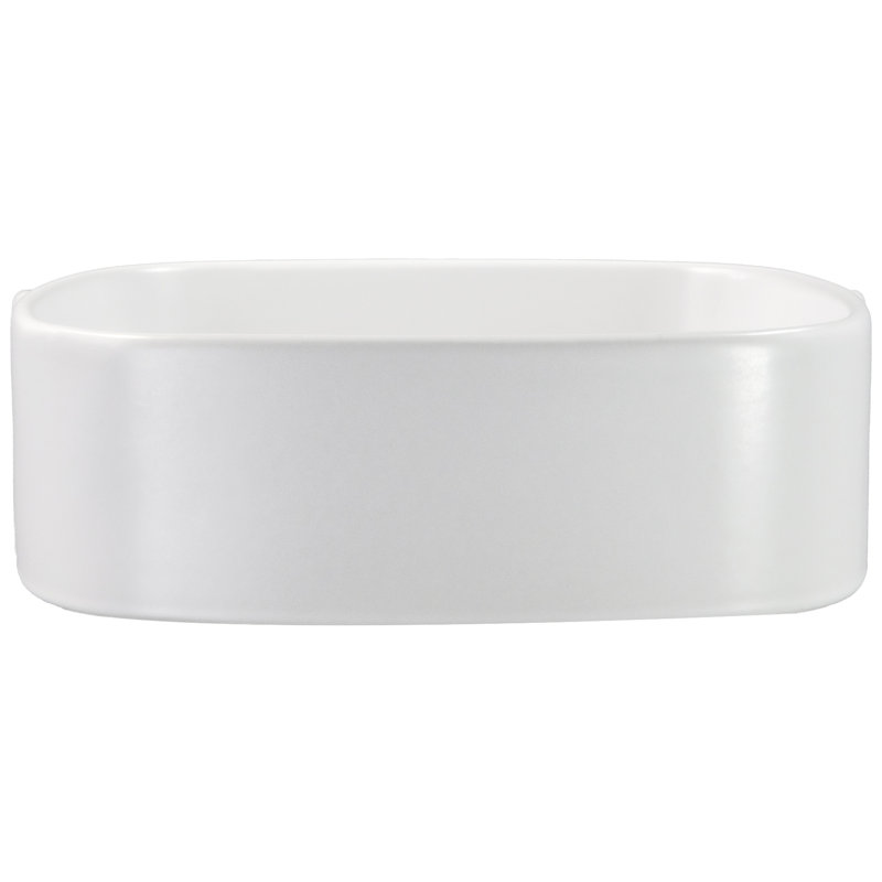Regatta Poured Square Vessel Bathroom Sink, Matte White
