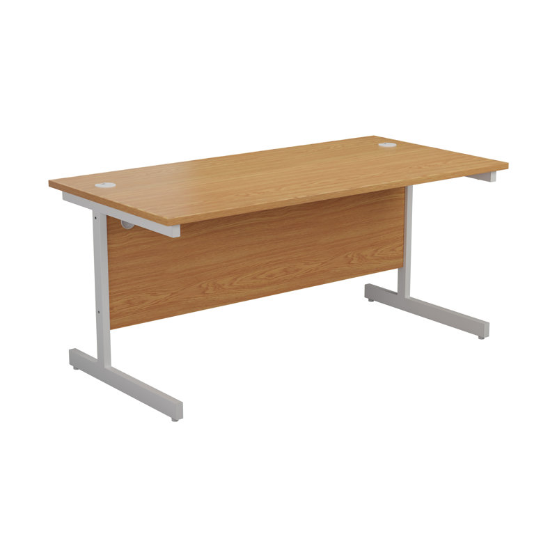 Buariki Metal Base, Oak, White, 73cm H x 140cm W x 80cm D