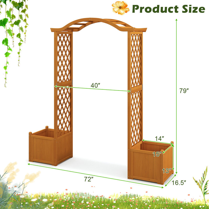 Boîte à fleurs en bois 6 pi x 1,5 pi Suna, Brun