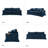Wimberly 87" Upholstered Slipcovered Sofa With Solid Wood Cup Holder-94574413