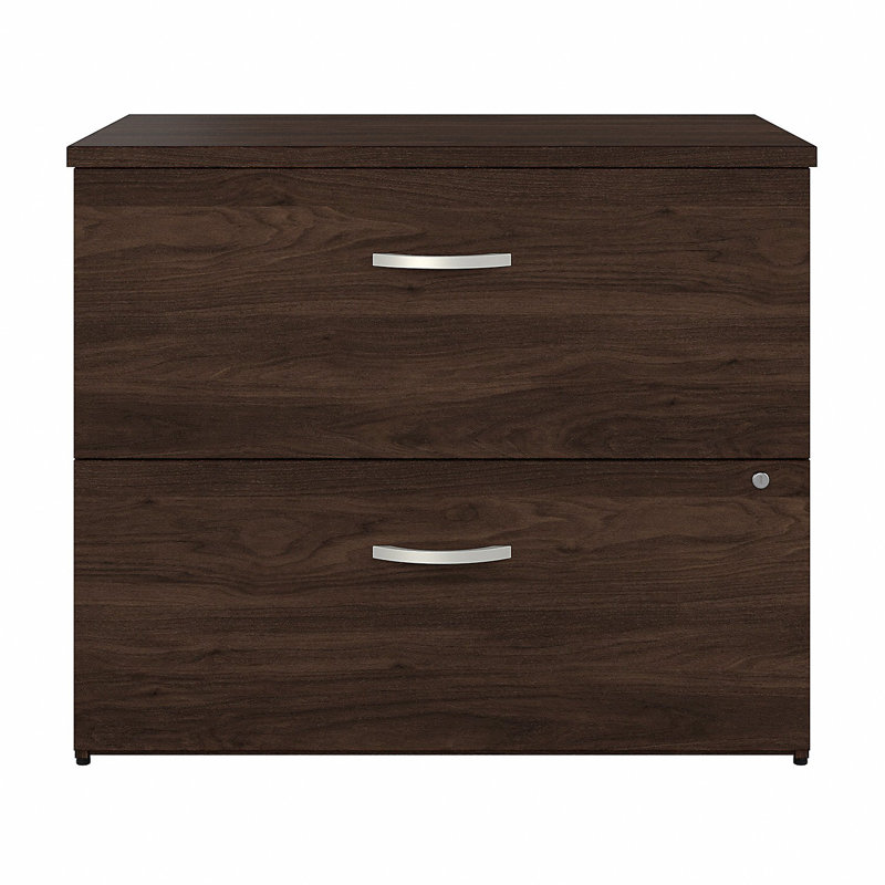 Kasyn 36''W 2 -Drawer Lateral Filing Cabinet, Black Walnut