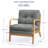Cloud Comfort Cushion with Wooden Armrest Accent Chair-934254513