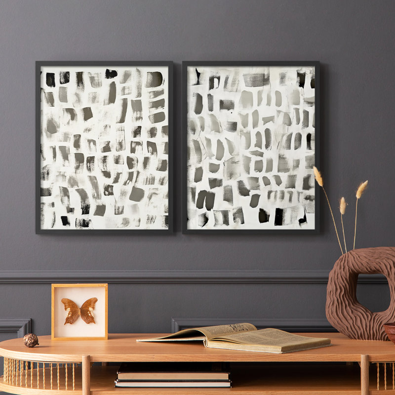 ABSTRACT Series DLXVII - Reproduction encadrée de qualité supérieure - prête à être accrochée - aucun clou requis - aucun clou requis