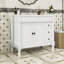 Meuble-lavabo avec lavabo en céramique, 3 tiroirs et tablette réglable-1826972528