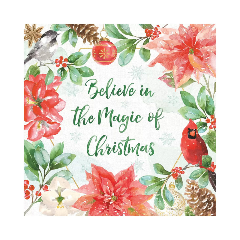 Holiday Flora III by Beth Grove - Wrapped Canvas Print, 93.98 cm H x 93.98 cm W x 3.175 cm D
